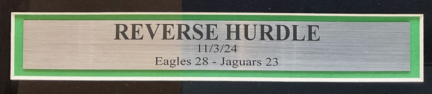 Saquon Barkley Spector Art 16x20 "Reverse Hurdle" Photo Framed.