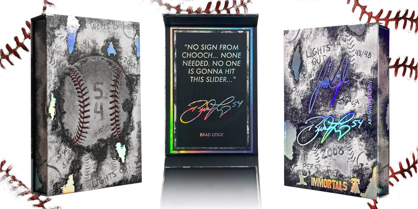 Jordan Spector X Brad Lidge "Lights Out" Immortals Collectible Card Presale.