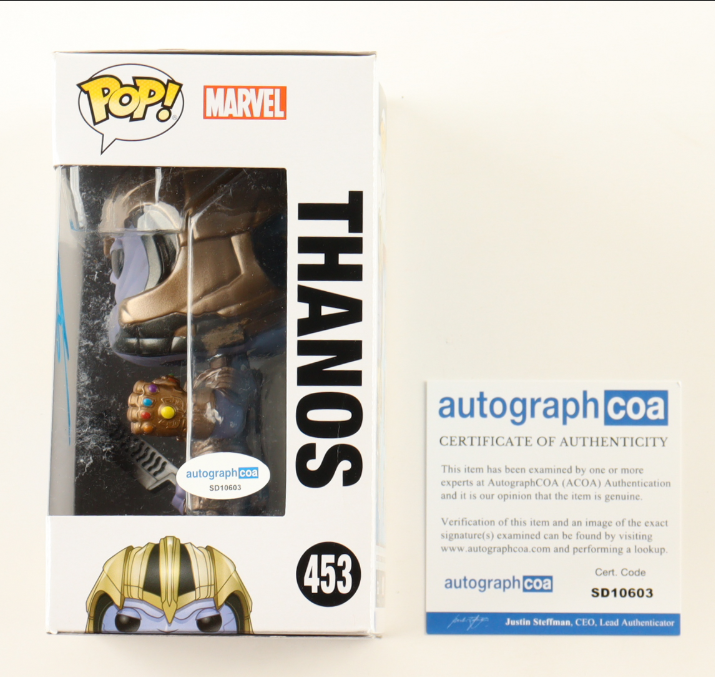 Josh Brolin Signed "Avengers" #453 Thanos Bobble-Head Funko Pop! - ACOA