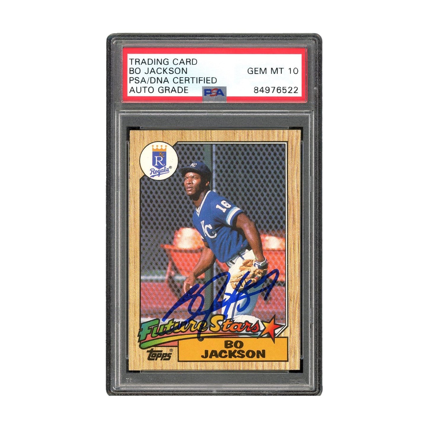 Bo Jackson Autographed 1987 Topps (170) Gem Mint 10 Auto - PSA