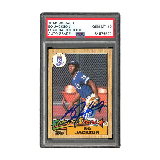 Bo Jackson Autographed 1987 Topps (170) Gem Mint 10 Auto - PSA