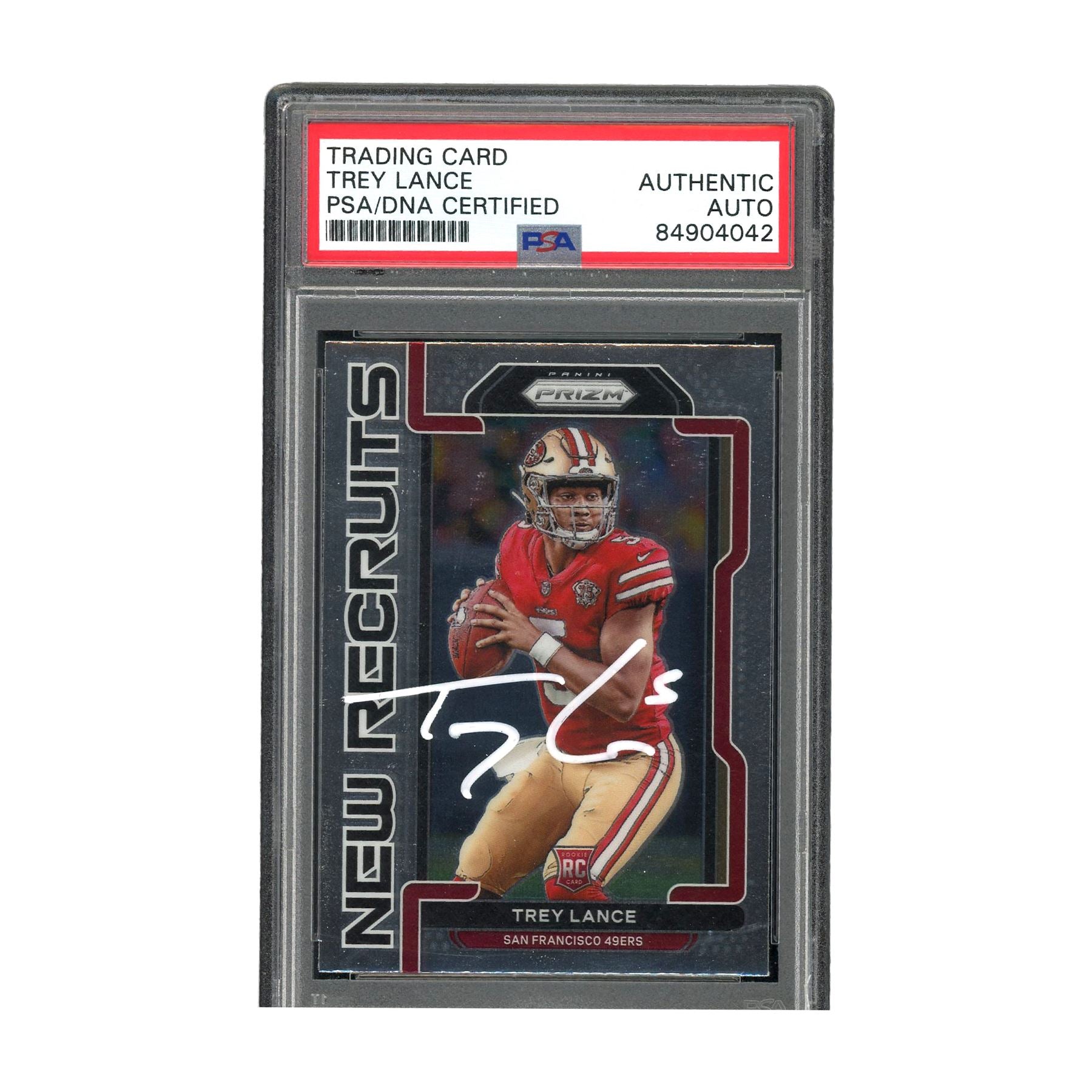 Trey Lance Autographed 2021 Panini Prizm (NR-3) - PSA Authentic Auto