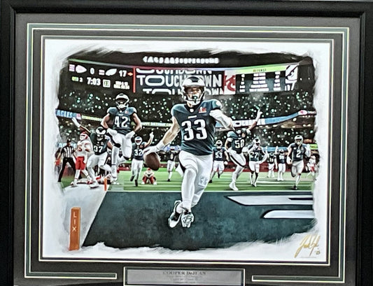 Cooper DeJean Spector Art 16x20 SB Pick Six Photo Framed