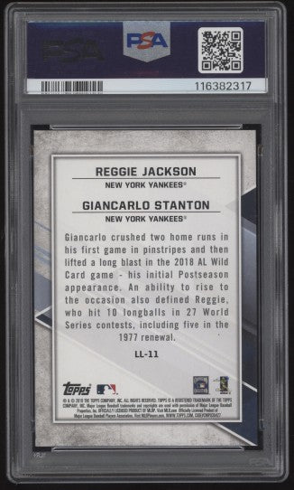 Reggie Jackson Signed 2019 Topps Fire Lasting Legacies #LL11 PSA 9 Auto 10 *POP 1*