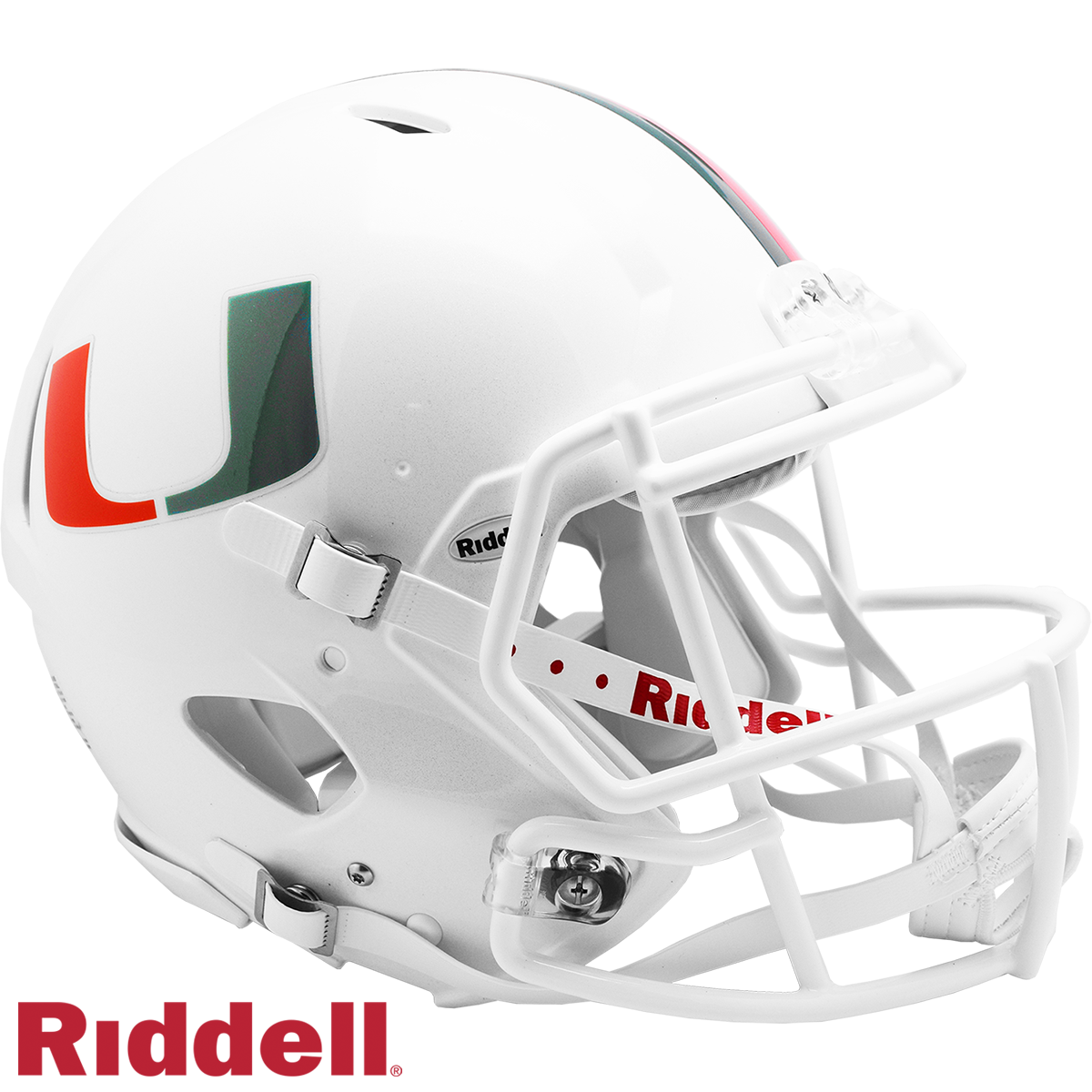 Miami Hurricanes Metallic F/S Authentic Football Helmet