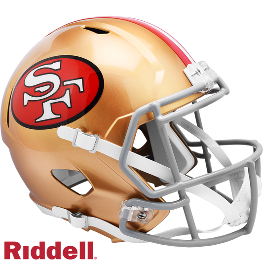 San Francisco 49ers T/B(64-95) Speed F/S Replica Football Helmet( Gray Mask)