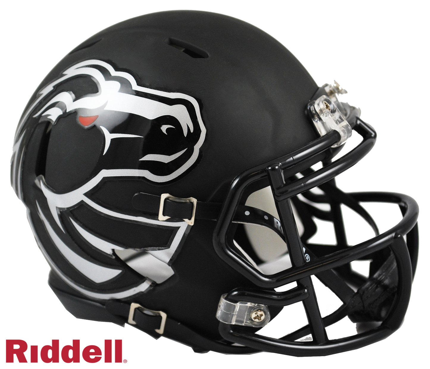 Boise State Broncos Matte Black Mini Football Helmet #8059374