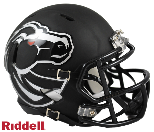 Boise State Broncos Matte Black Mini Football Helmet
