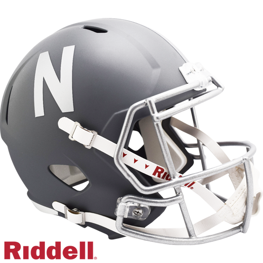 Nebraska Slate Replica Football Helmet