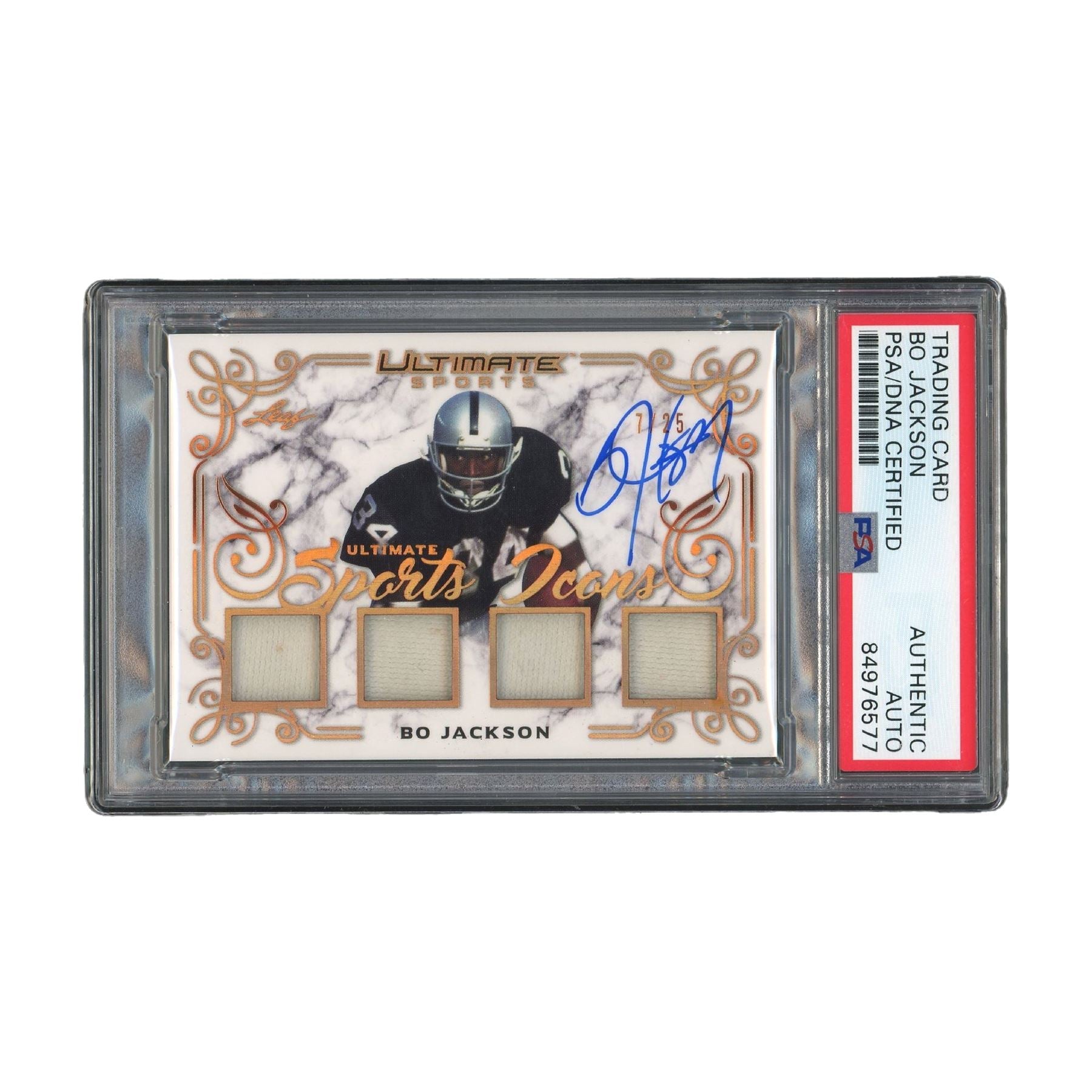 Bo Jackson AUtographed 2021 Leaf Sports Icon PSA Authentic Auto