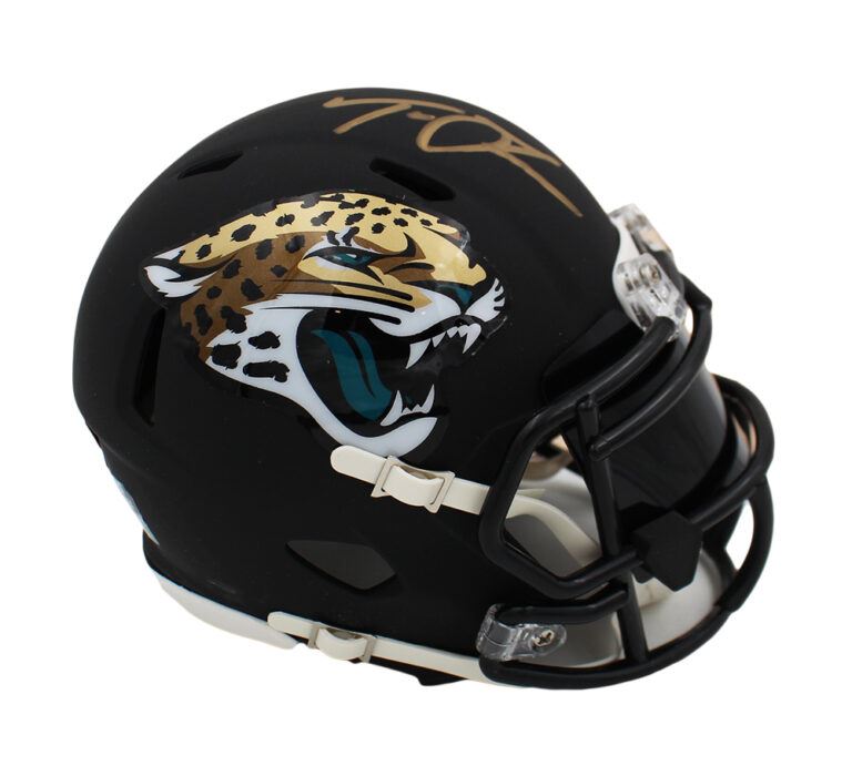 Trevor Lawrence Autographed Jaguars Flat Black Mini Helmet - Fanatics Auth