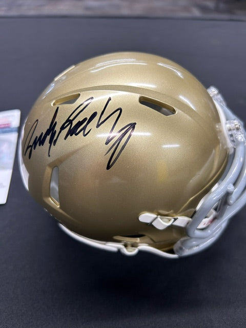 Rudy Ruettiger Notre Dame Autographed Mini Helmet