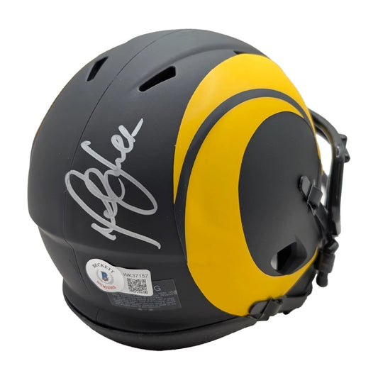 Marshall Faulk Signed Los Angeles Rams Eclipse Mini Helmet - Beckett