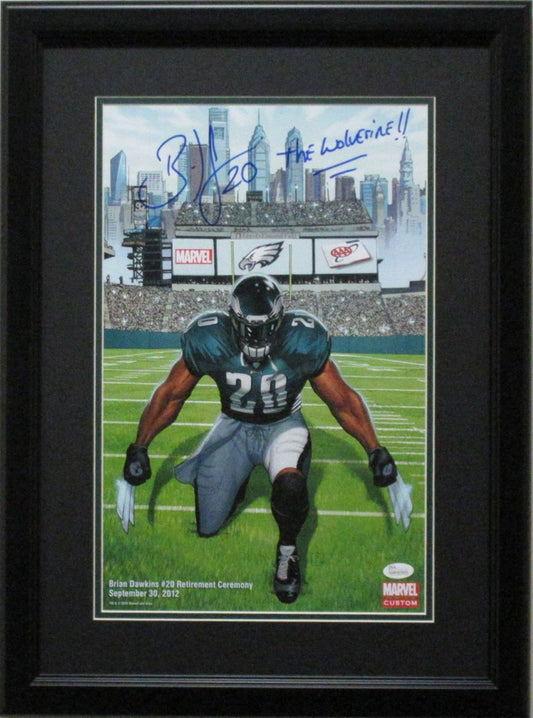 Brian Dawkins Philadelphia Eagles "Marvel Wolverine" 11x14 Photo Framed