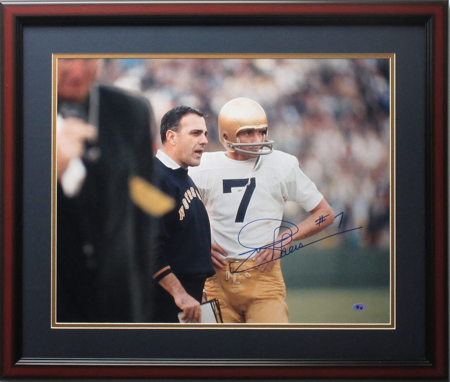 Joe Theismann Notre Dame Autographed 16x20 Photo Framed