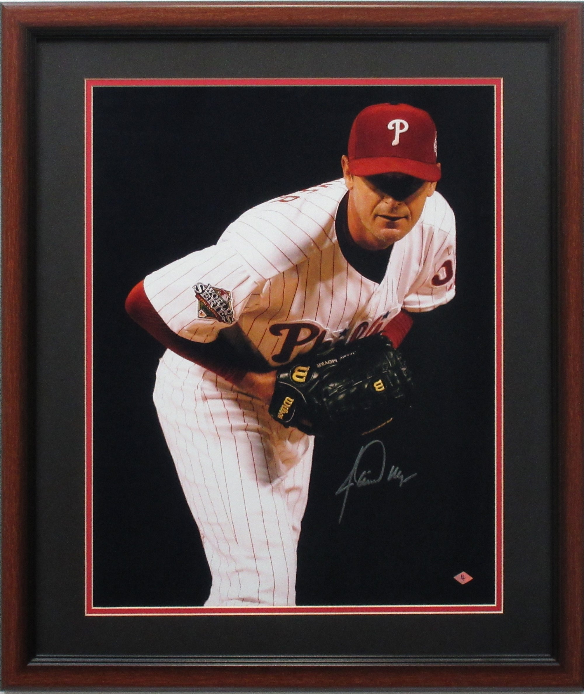 Cole Hamels Signed Framed 16x20 Phillies Photo 08 WS MVP Inscribed BAS ITP