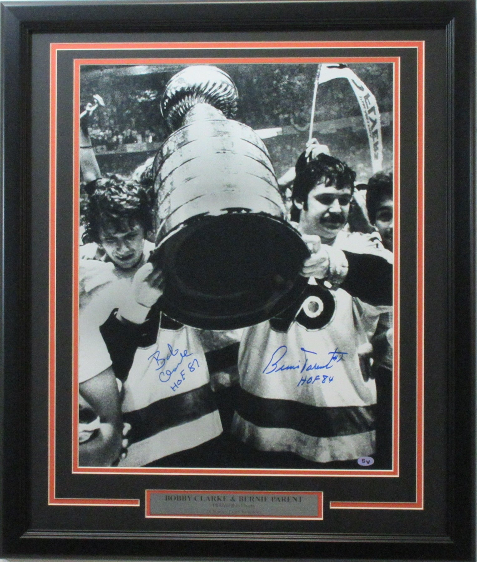 Parent & Clarke Philadelphia Flyers Autographed 16x20 "Cup" Photo Framed
