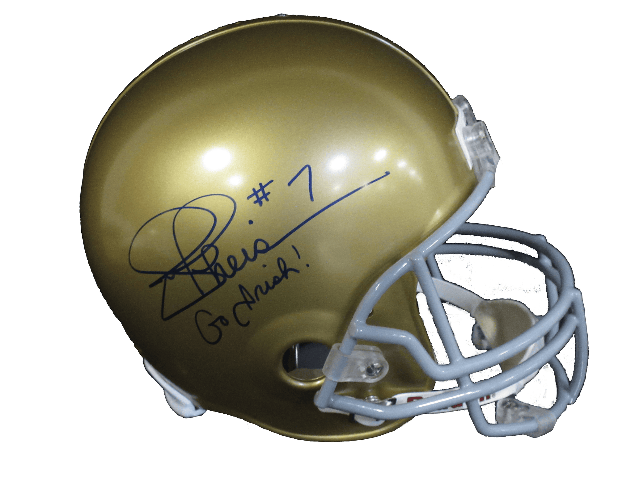 Joe Theismann Notre Dame Autographed "Go Irish" FS Replica Helmet
