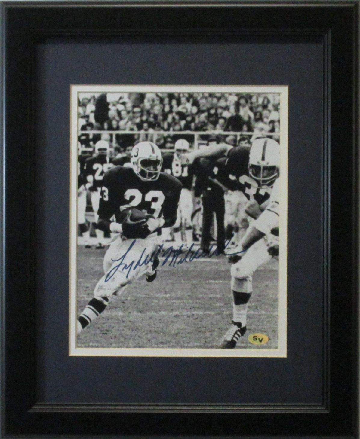 Lydell Mitchell Penn State Autographed 8x10 "Blue Jersey" Photo Framed