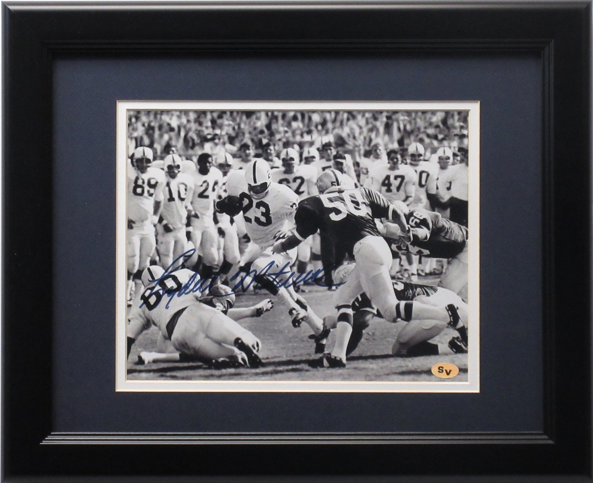 Lydell Mitchell Penn State Autographed "White Jersey" 8x10 Photo Framed