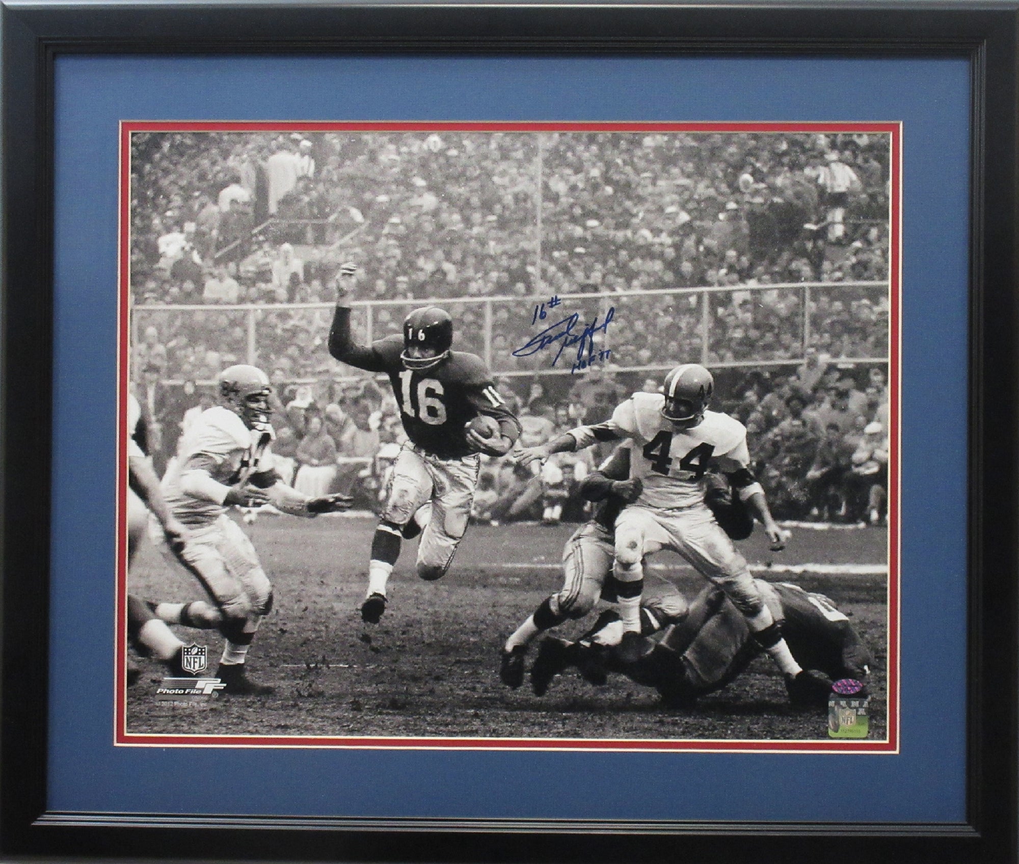 Frank Gifford New York Giants Autographed 16x20 Photo Framed