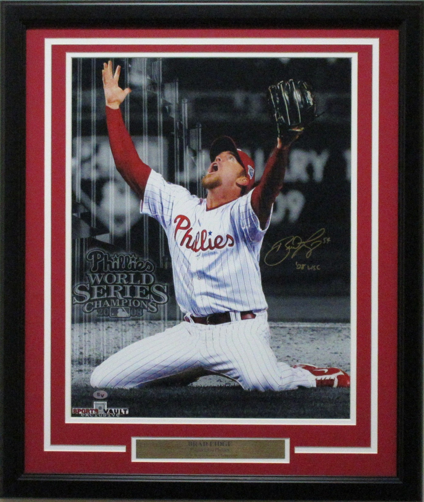 Brad Lidge Philadelphia Phillies Autographed 16x20 World Series Photo