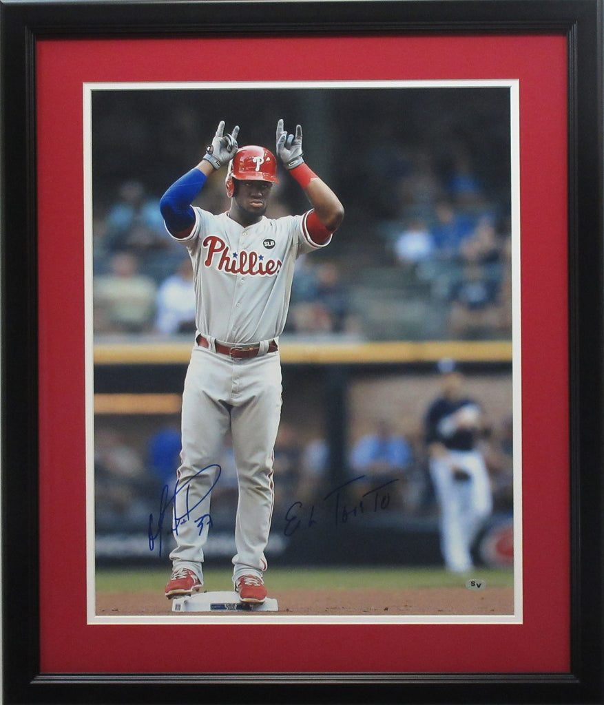 Odubel Herrera Signed 8x10 Philadelphia Phillies Gray Jersey Photo JSA