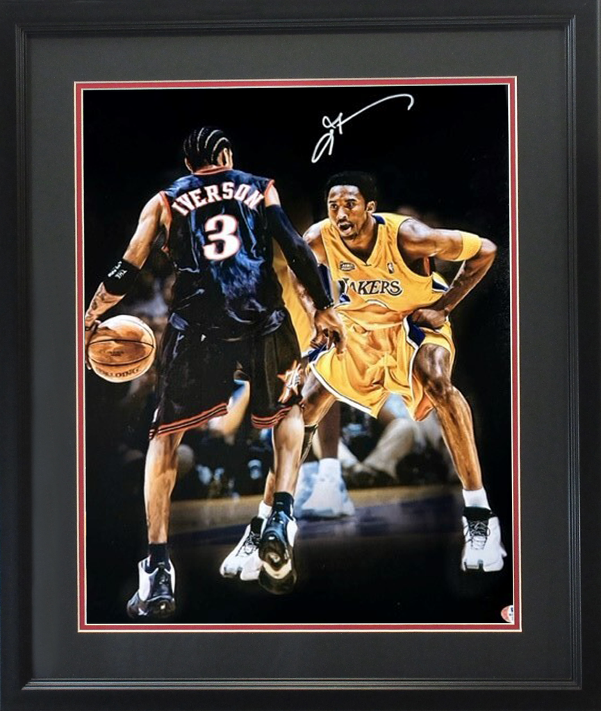 Allen Iverson vs. Kobe Philadelphia 76ers Autographed Photo Framed - Sports  Vault Shop