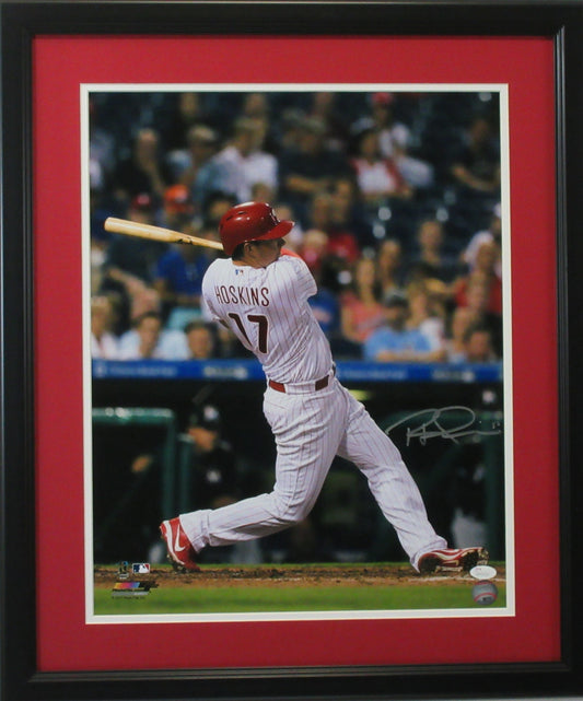 Rhys Hoskins Autographed 16x20 "Pinstriped" Photo Framed