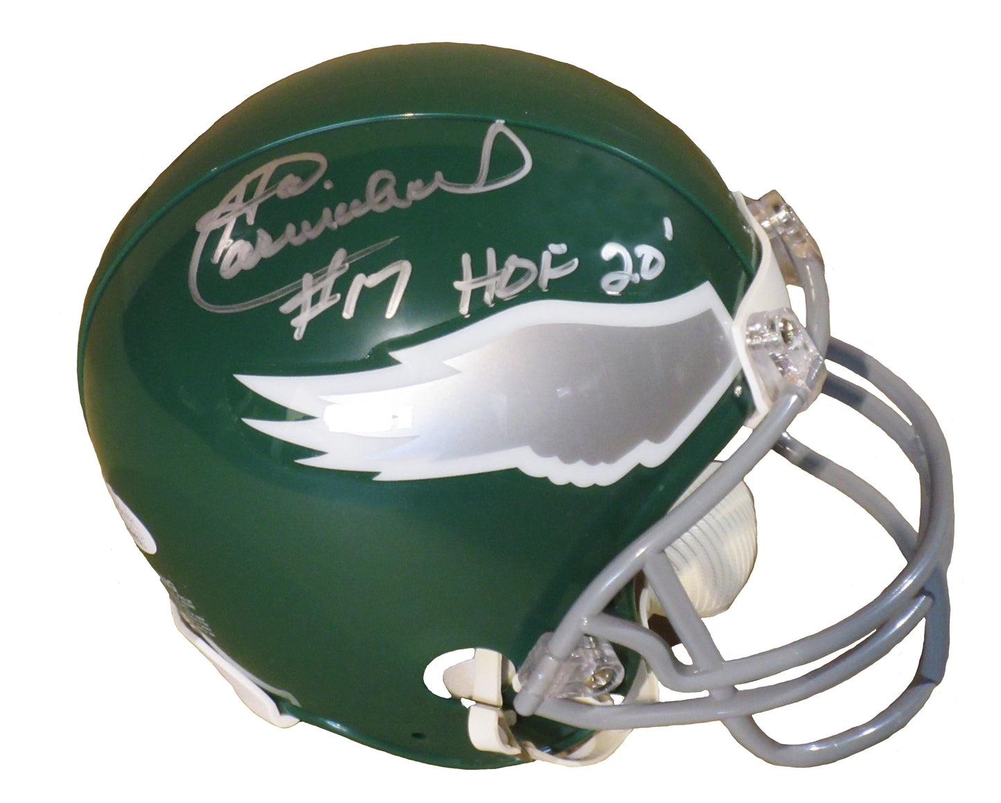 Harold Carmichael Autographed Philadelphia Eagles mini-helmet inscribed "HOF 20"