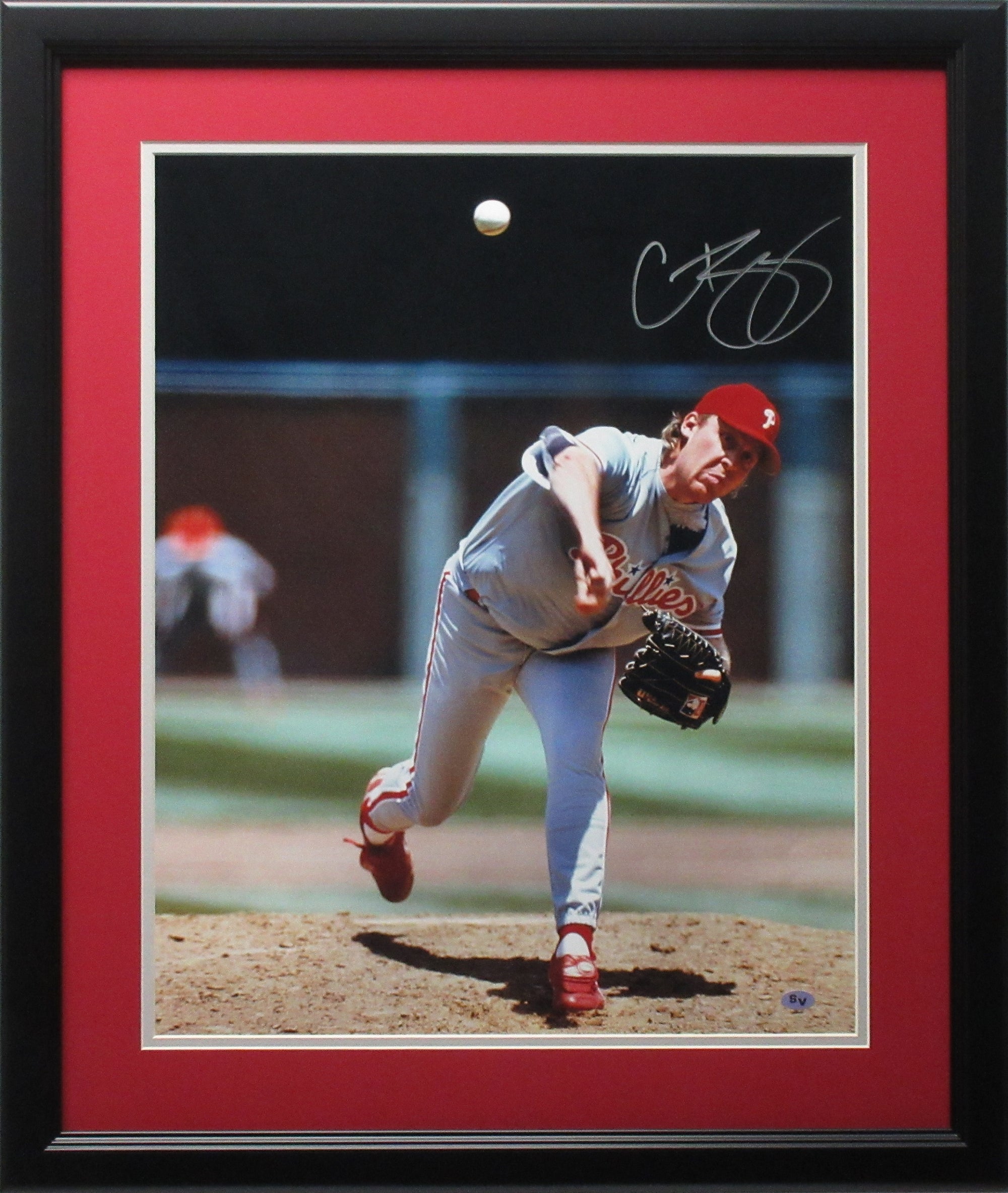 Curt Schilling Autographed 16x20 Philadelphia Phillies Photo Framed