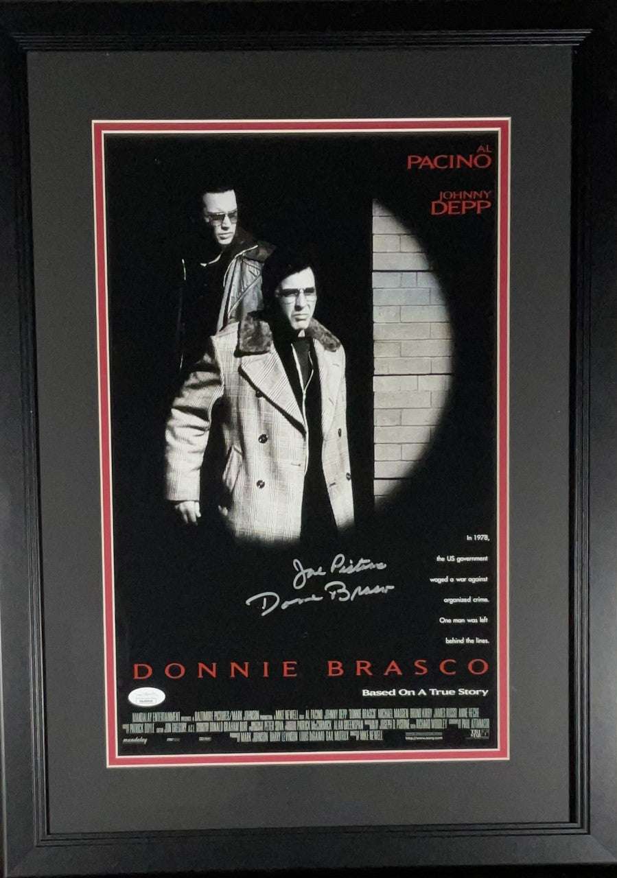 Donnie Brasco "Movie Poster" Autographed 11x14 Photo Framed