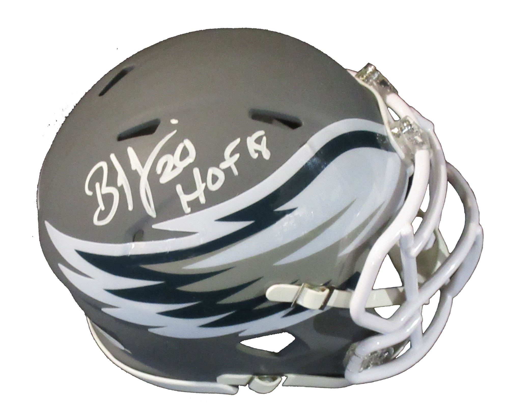 Brian Dawkins Autographed Philadelphia Eagles "AMP" mini-helmet inscribed "HOF 18"