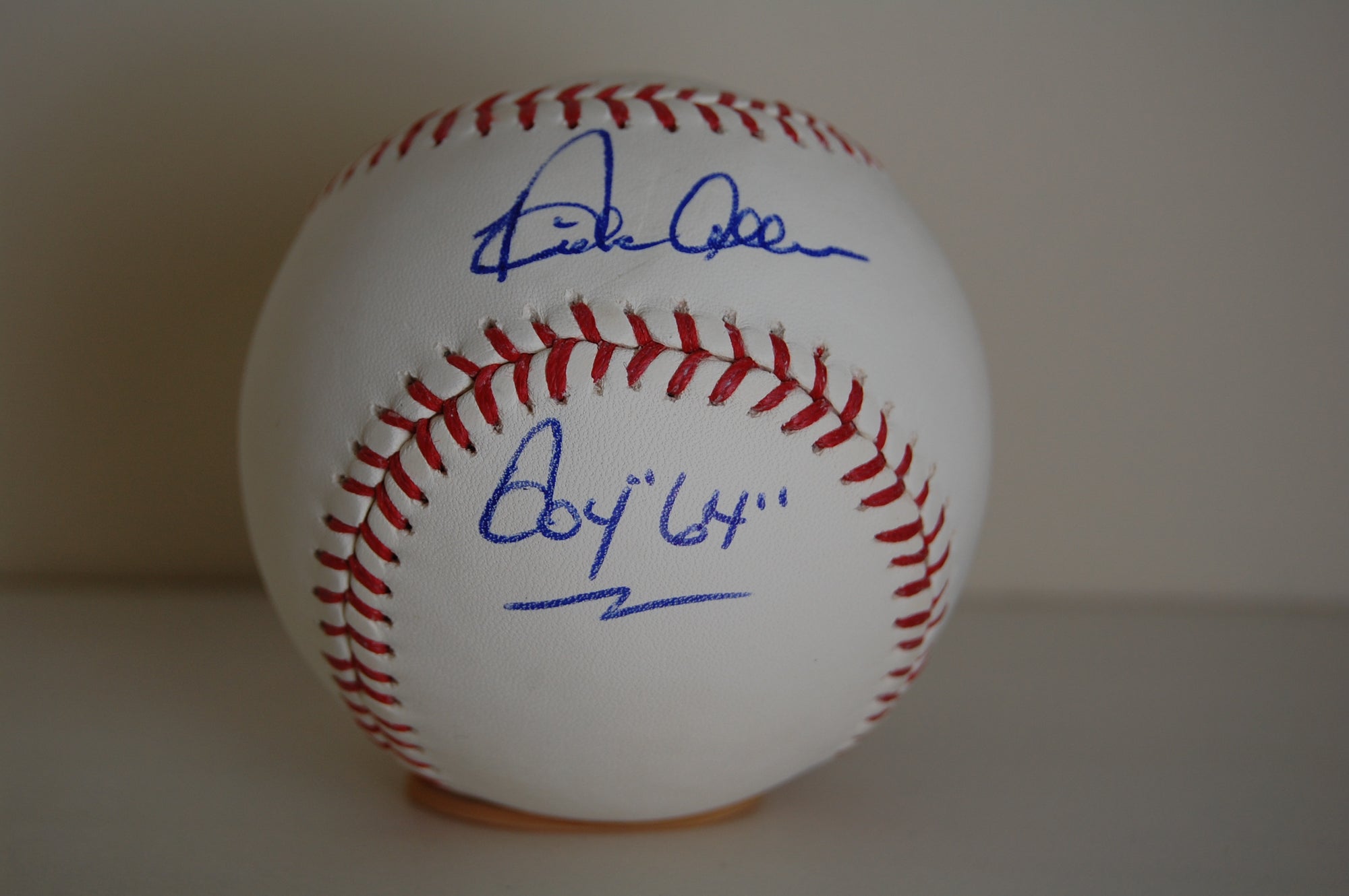Dick Allen Philadelphia Phillies Autographed MLB Baseball Inscribed "ROY 64"