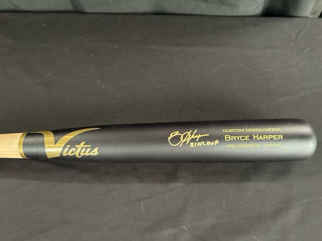 Bryce Harper Philadelphia Phillies Autographed Victus Game Model Bat "21 NL MVP"