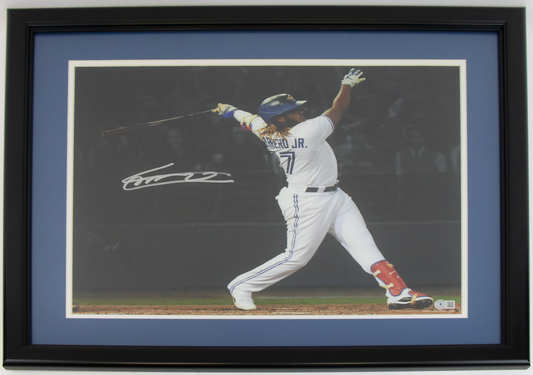 Vladimir Guerrero Jr. Toronto Blue Jays Autographed 16x20 Photo Framed