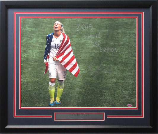 Julie Johnston Ertz 16x20 Autographed "Flag" Photo Framed