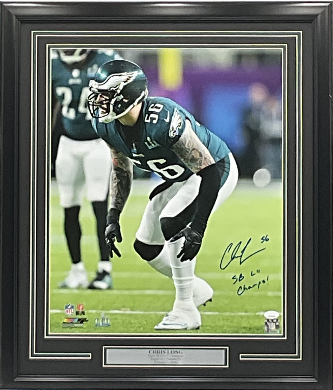 Chris Long Philadelphia Eagles Autographed 16x20 Photo Framed