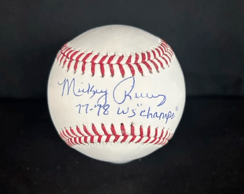 Mickey Rivers Autographed Baseball