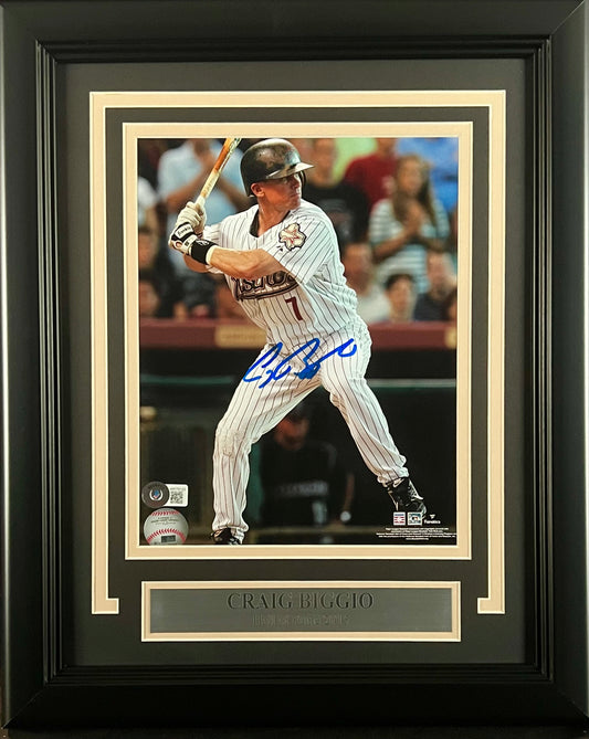 Craig Biggio Houston Astros Autographed 8x10 Photo Framed