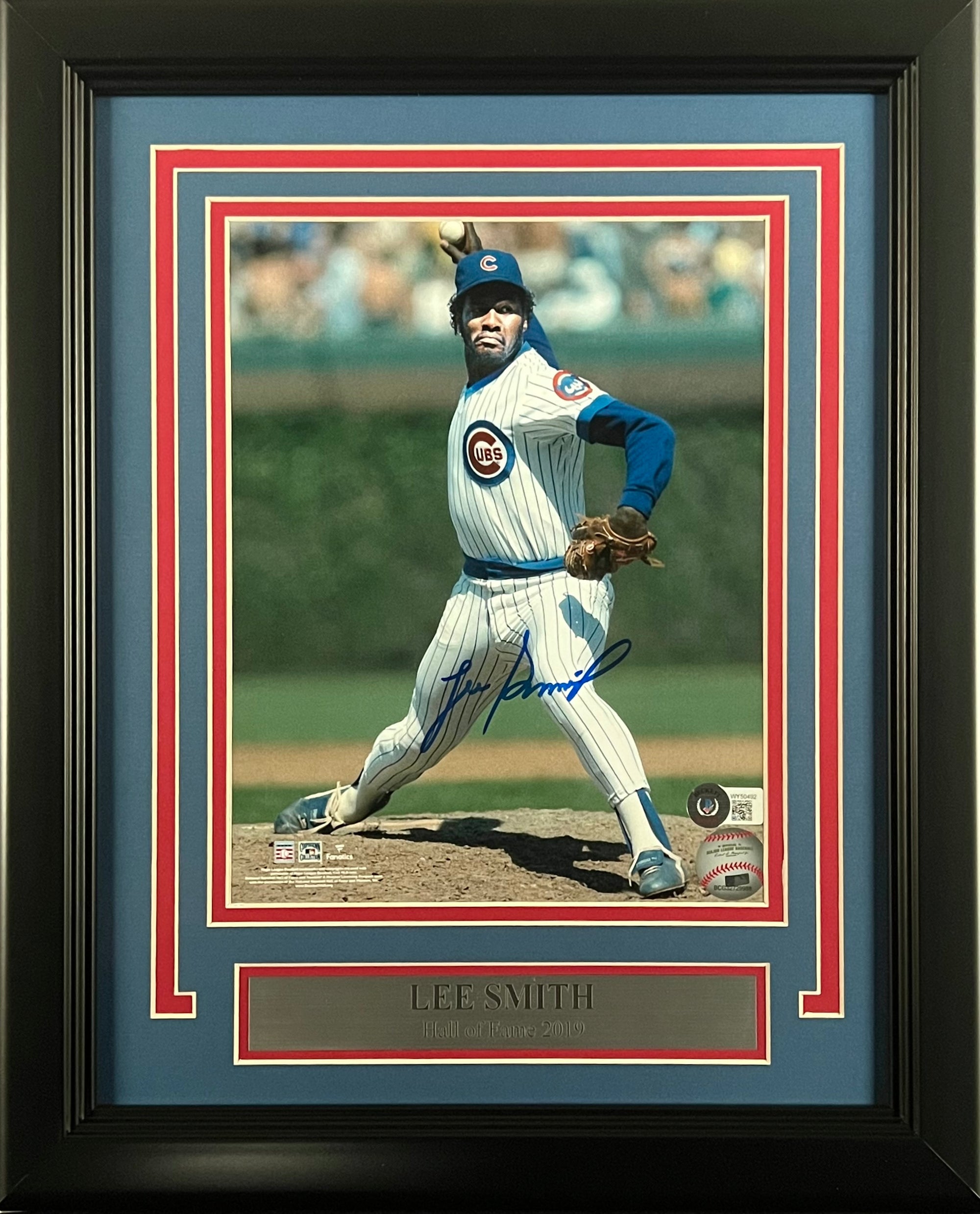 Lee Smith Chicago Cubs Autographed 8x10 Photo Framed