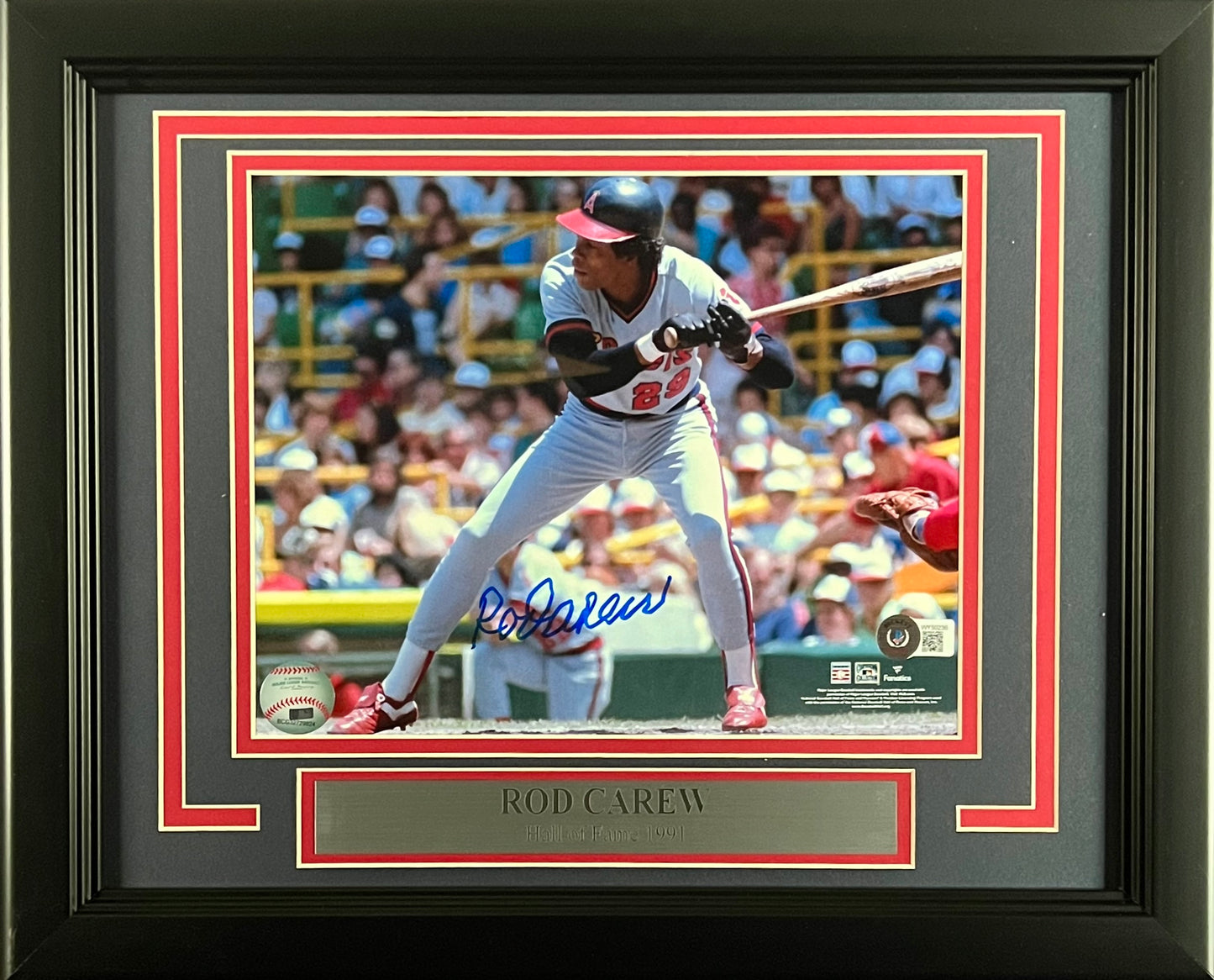 Rod Carew Minnesota Twins Autographed 8x10 Photo Framed