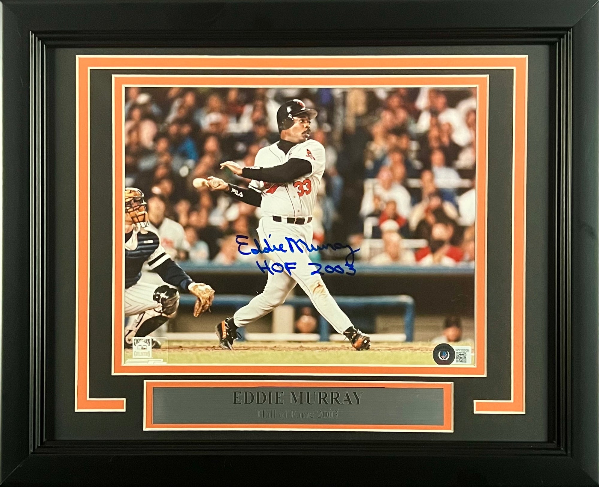 Eddie Murray Baltimore Orioles Autographed 8x10 Photo Framed