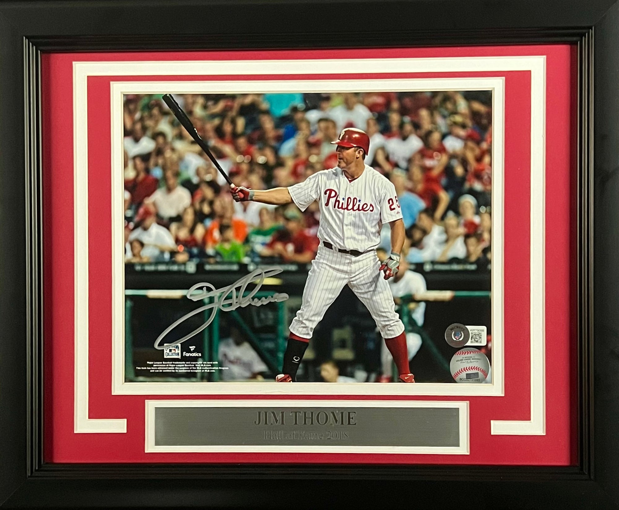 Cole Hamels Signed Framed 16x20 Phillies Photo 08 WS MVP Inscribed BAS Itp