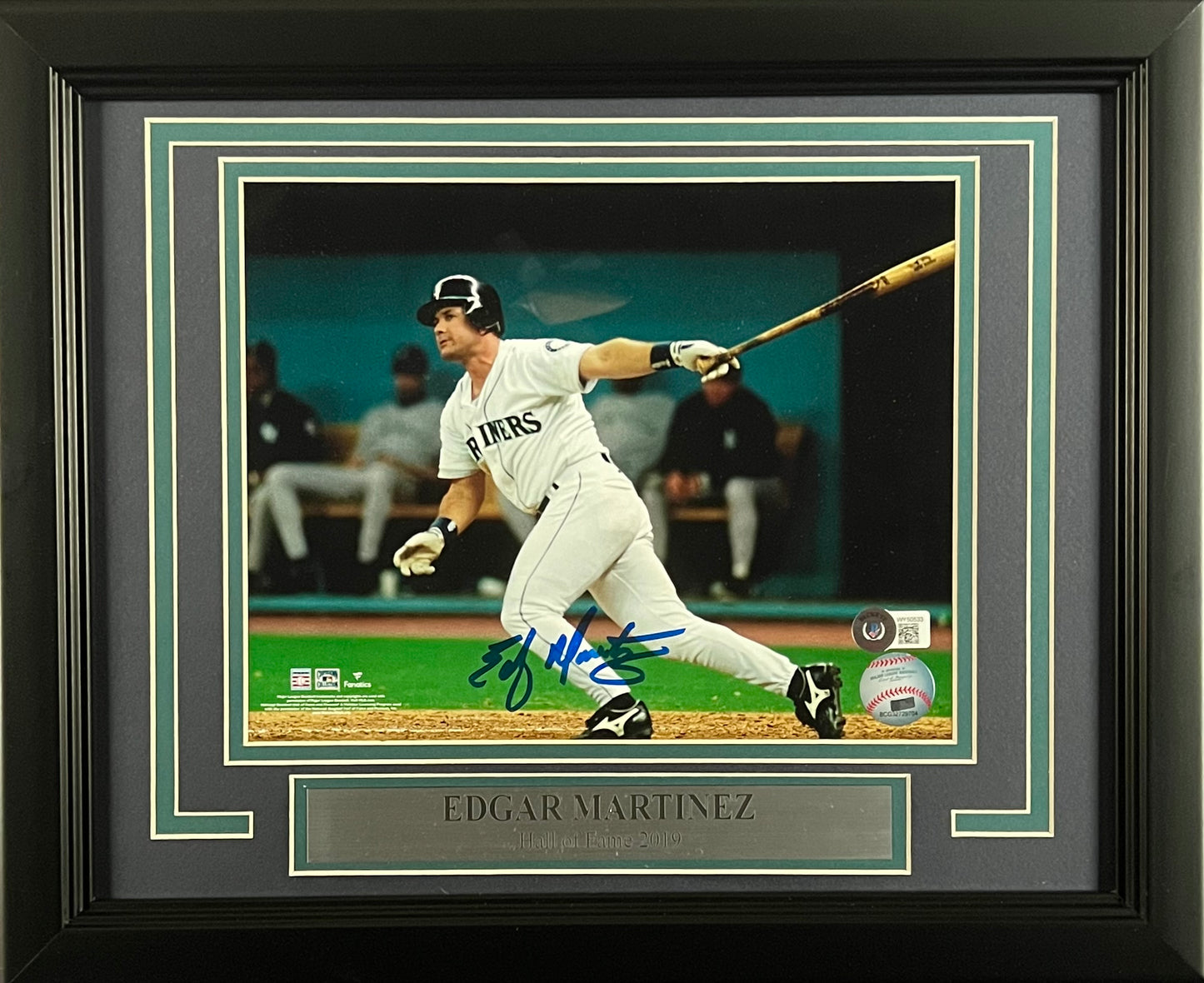 Edgar Martinez Seattle Mariners Autographed 8x10 Photo Framed