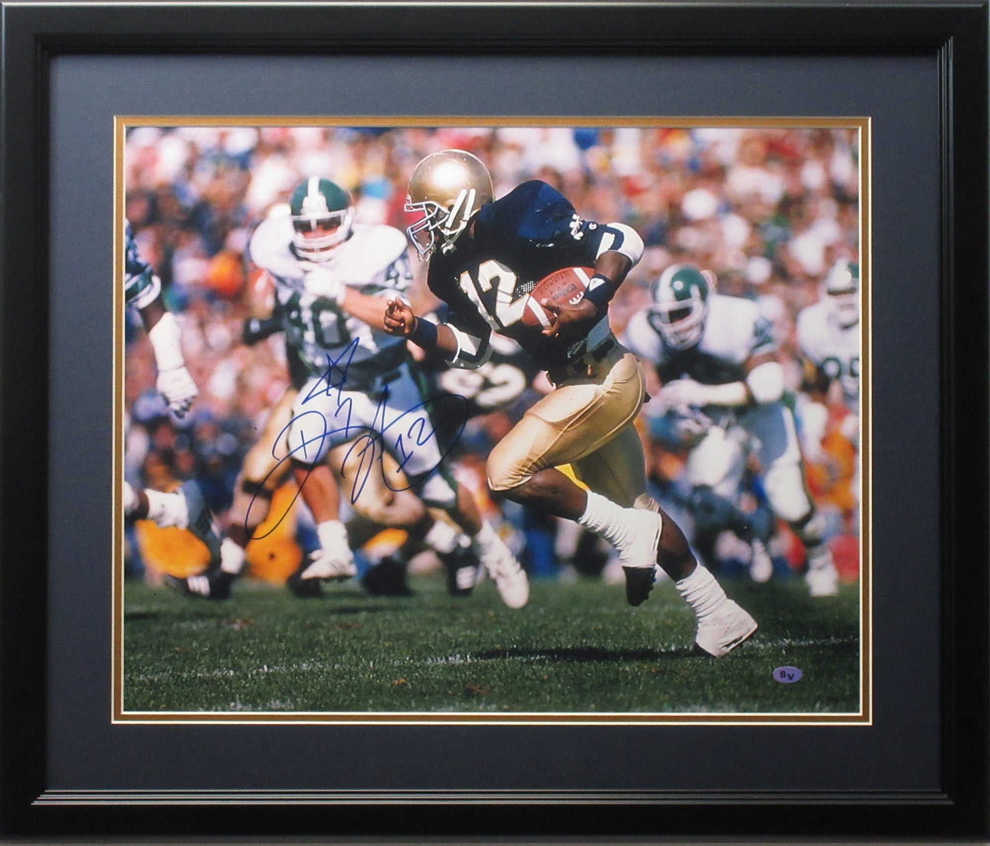 Ricky Watters Notre Dame Autographed 16x20 Photo Framed