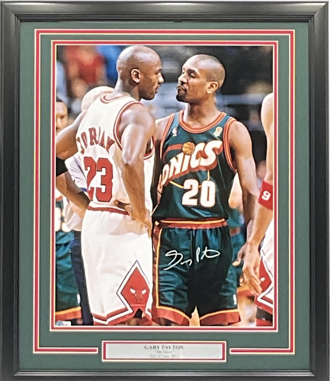 Gary Payton Seattle SuperSonics Autographed 16x20 Photo Framed