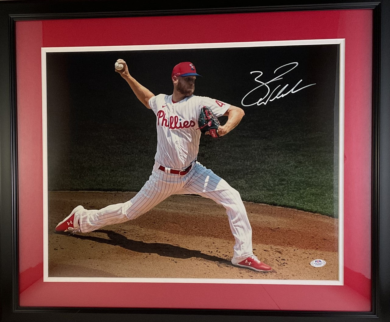 Zack Wheeler Philadelphia Phillies Autographed 16x20 Photo Framed