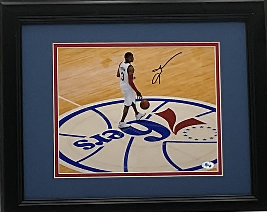 Allen Iverson Philadelphia 76ers Autographed 8x10 Photo Framed