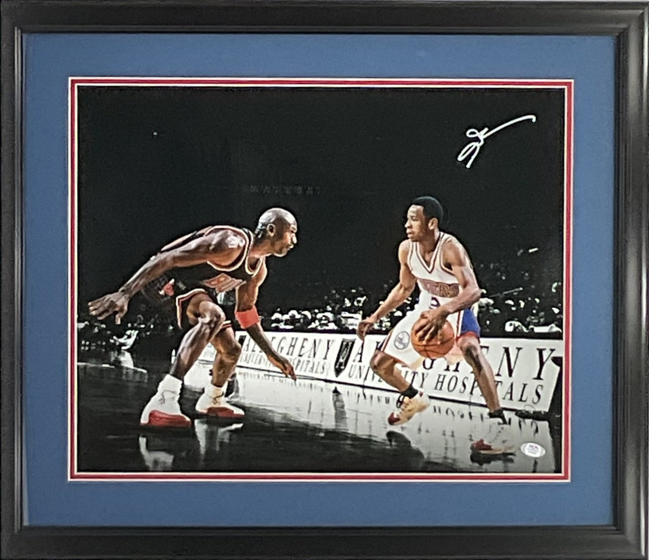 Allen Iverson Philadelphia 76ers Autographed 16x20 "Jordan" Photo Framed